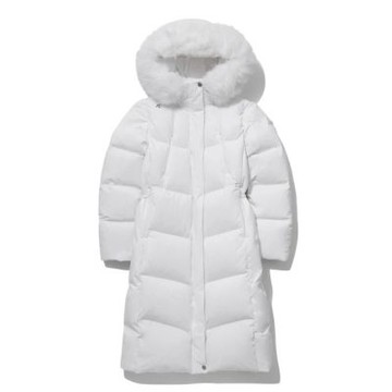 【DESCENTE】迪桑特 女士 長款鵝絨羽絨外套 運動外套(牙白色)