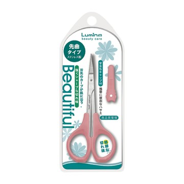 Lumina 露蜜 美型薄刃彎剪 設計不易裂甲 附安全保護蓋  1支  粉色