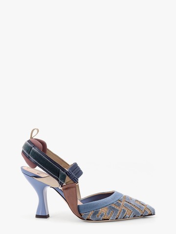 Colibri' slingback with ff embroidery - FENDI - gender_Woman