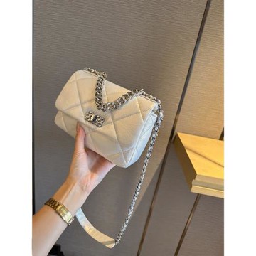 法國MKDA包包女2025新款官網真皮菱格鏈條小方包高級感單肩斜挎包