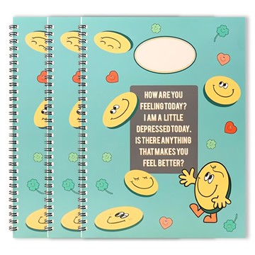 Bfancy BKids 笑臉圖樣小學康乃爾筆記本 3本 薄荷綠 40張 有線