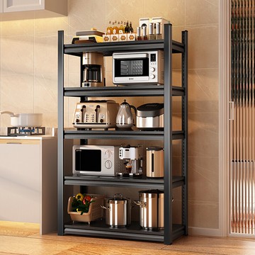 可調節廚房置物架落地多層家用微波爐烤箱收納架多功能儲物貨架子