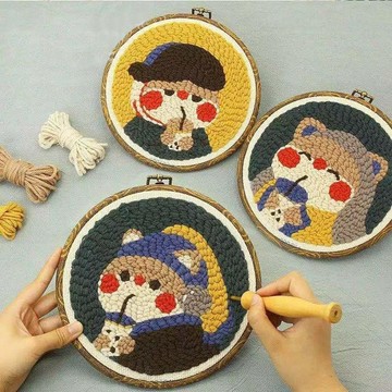 🔥限時下殺🔥 俄羅斯戳戳繡手工繡diy毛綫畵材料包刺繡戳戳樂戳戳秀虎年禮物 GFHY新品 便捷 熱賣 輕盈