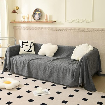 編織奶茶沙發布  灰色  180 x 230cm  1條