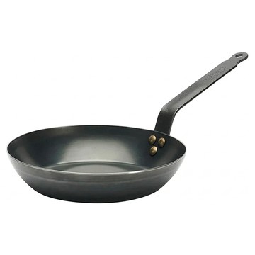 de Buyer 畢耶 輕礦藍鐵 新包裝戶外系列 平底鐵煎鍋  24cm  1個
