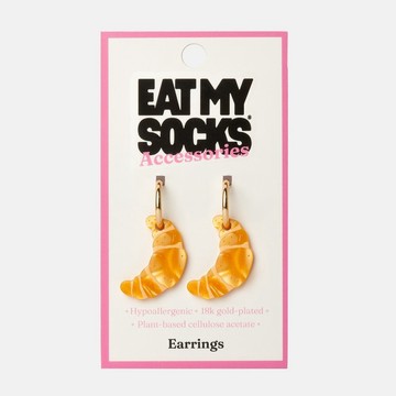 EAT MY SOCKS / 耳環 / 牛角麵包