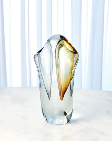 Large Duet Vase, Amber/Grey