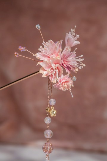 高嶺之櫻八重櫻鍍金髮簪