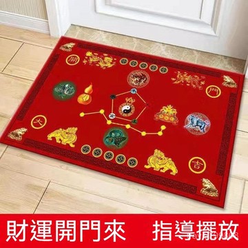 🔥好物優選🔥開光🔥七星風水入戶門口地墊開運腳墊客廳臥室地墊納福聚財門墊吸水防滑 YUNT
