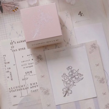 花之圓舞曲系列 復古木質印章 3款可選