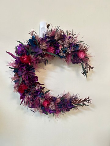 【花圈系列】永生花月亮花圈