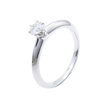 Tiffany & Co 蒂芬妮 鉑金 單鑽 Solitaire Ring 戒指 V03250156 【二手名牌BRAND OFF】