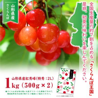 ふるさと納税 山形県 特秀　山形県産さくらんぼ(紅秀峰)500g×2パック