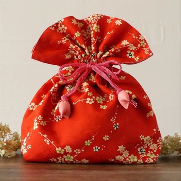 和服 束口袋 招福束口袋 梅花 大尺寸