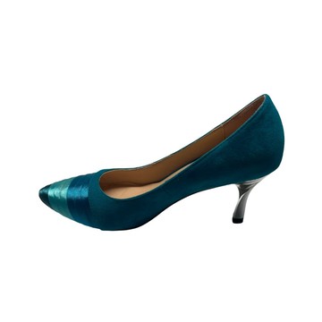 【1+1優惠】HS 漸層緞面高根 藍色