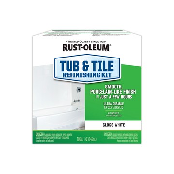 RUST-OLEUM樂立恩 浴缸磁磚美化塗料 亮光白瓷946ml