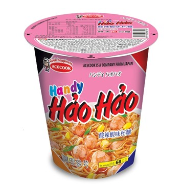 [家速配]Acecook Handy Hao Hao酸辣蝦味杯麵