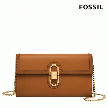 送禮首選 ★ FOSSIL Avondale 真皮斜背式WOC長夾小包-咖啡色 ZB1887216【 美國時尚品牌 】 附防塵袋+提袋【全館滿額折價★FOSSIL全系列包夾送美妝蛋】 女神手袋