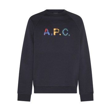 A.p.c. - Navy Cotton Logo Sweatshirt