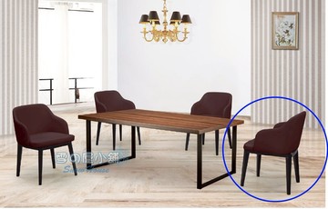 ╭☆雪之屋居家生活館☆╯S-503餐椅(黑腳/YB-22咖啡皮)/造型椅R1105-02