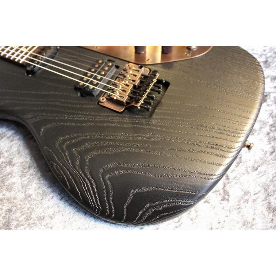 Luxxtone Guitars  Choppa J Custom Ash Rosewood Neck Textured Black  #0429