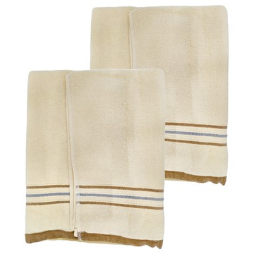 LIFE 來福牌 快樂時光小浴巾 240g 棉紗 130 x 66cm  黃色  2條