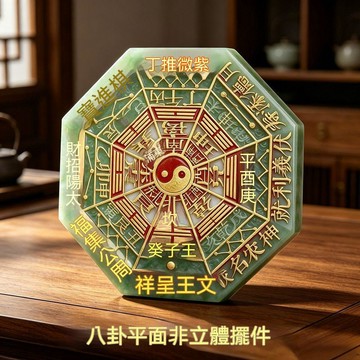🙏🏻紫南宫過爐🔥開光加持🔥金鑲玉風太極八卦平面裝飾相框玄關招財客廳祠堂納福高檔擺件成品 GANC