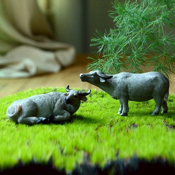 中國牛擺件創意微景觀小馬裝飾品盆景假山擺飾造景桌面小動物