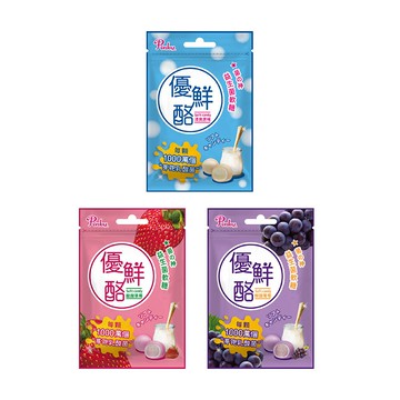 Pinky 優鮮酪益生菌軟糖(原味/葡萄/草莓) 夾鏈包 (25gx12包)