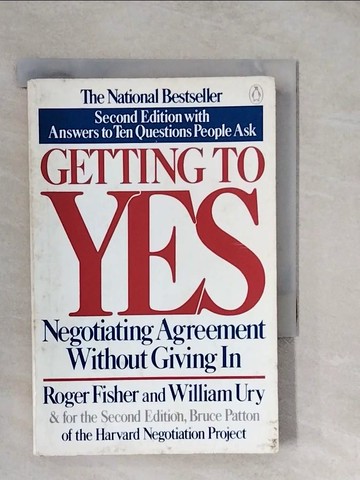 【書寶二手書T7／溝通_XT9】Getting to yes_Fisher, Roger/ Ury, William