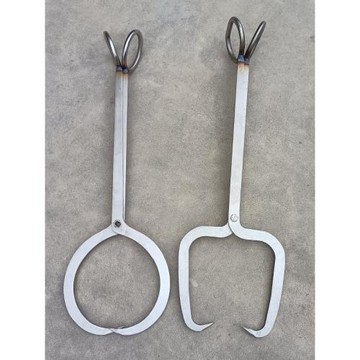 周師傅80厘米夾子不銹鋼制作冰鉗冰夾制冰結實耐用夾冰器冰塊冷庫