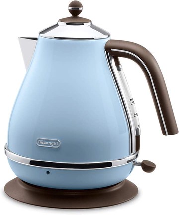 【日本代購】DeLonghi 1.0L 電熱水壺 Icona Vintage KBOV1200J 天藍色