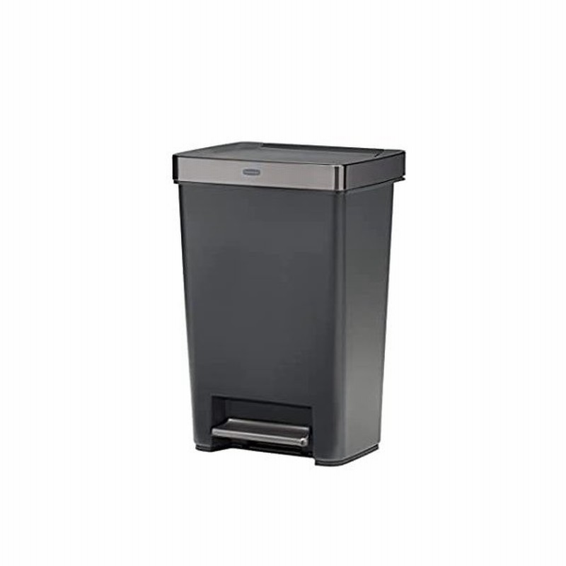 Rubbermaid プレミアシリーズ Iii ステップオン式ゴミ箱 家庭とキッチン用 ステンレススチールリム 13ガロン チャコール 通販 Lineポイント最大0 5 Get Lineショッピング