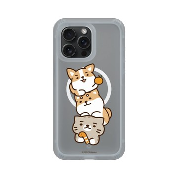 iPhone 15 Pro Max AirX 流變灰 - 柴語錄 Shiba Says - 超不穩的疊疊樂