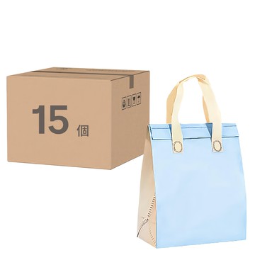 手提保溫袋  多層保溫效果  長效保冷  鋁箔內裡  防水防污  耐用承重  20.5 x 11.2 x 26cm  藍白雙拼  15個