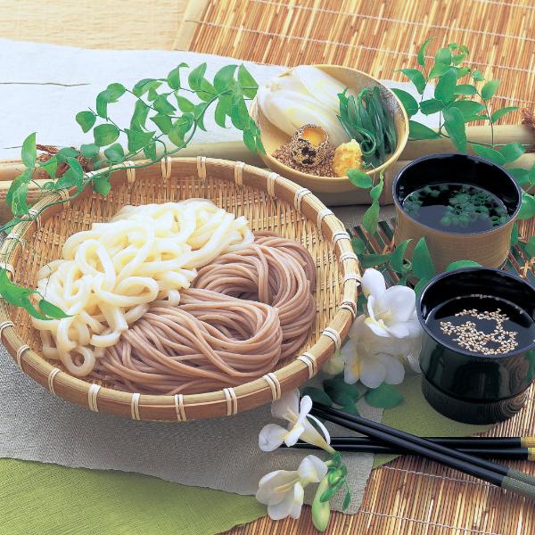 手延うどん 揖保乃糸 100g×5束 出石蕎麦 180g×3包 詰合せ 紙箱 ギフト  SW-30N 