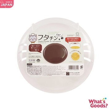 日本製 趣味貓臉造型萬用碗蓋(透明)