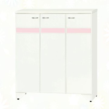 文創集-南亞塑鋼    曼尼  南亞塑鋼3尺三開門鞋櫃-90.9x36.5x103.5cm免組
