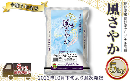 長野県産 風さやか 5kg　6ヶ月連続お届け