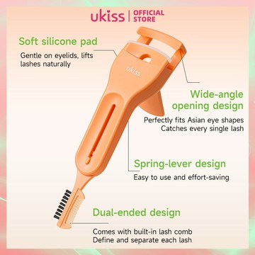 UKISS悠珂思雙頭睫毛夾齒梳一體無邊框贈送替換膠墊