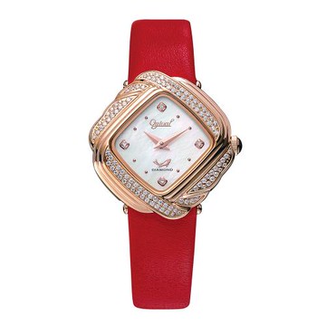 【Ogival 愛其華】時尚女伶晶鑽腕錶 (38053DLR) 紅玫瑰金