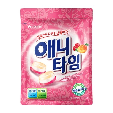 [家速配]LOTTE Anytime三層糖-梅子蜜桃薄荷風味