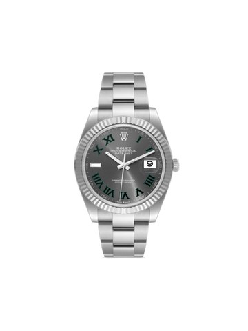 Rolex - pre-owned Datejust 41mm - men - stainless steel - One Size - Grey