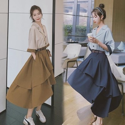 シャツワンピース レディース キレイめ 配色 切り替えワンピース 春夏 半袖ワンピース Aライン 通勤ドレス 着痩せ 通販 Lineポイント最大get Lineショッピング