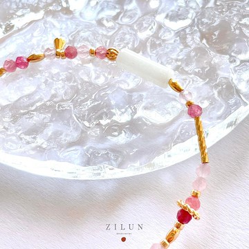 【七月】誕生石手鍊 • 南灣淺海珊瑚粉 成品&材料包 • 可碰水