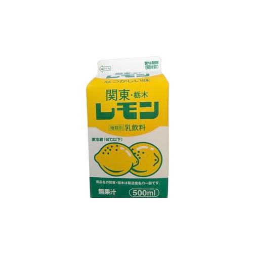 栃木乳業 関東・栃木レモン（レモン牛乳） 500ml×6個