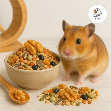 FINU飛鳥精品｜鼠食無憂 600g｜倉鼠飼料｜沙鼠飼料｜熟化不卡便｜真空保鮮｜黃金鼠/三線鼠/布丁鼠/銀狐/老公公