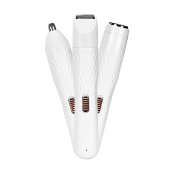 Ouboo 多功能電動剃毛器｜三頭可換刀頭USB充電｜便攜小巧｜腋下/眉毛/鼻毛修剪神器