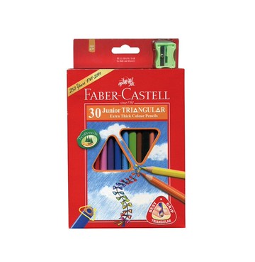 德國 Faber-Castell 輝柏 16-116538-30 大三角彩色鉛筆 (3.3mm) (30色)【APP滿額下單10%點數(單一帳號最高5000點)】1/31止