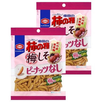 龜田製菓 柿之種 梅子紫蘇柿種米果 酸甜酥脆零食  91g  2包